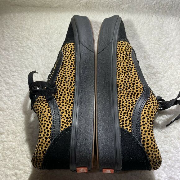 VANS Comfy Cush Old Skool Cheetah Print Mixed Media Low Top Sneakers 6.5 M/7.5 W - Picture 4 of 10